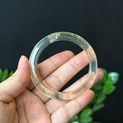 Citrine Bangle Leaf Style Size 53 mm