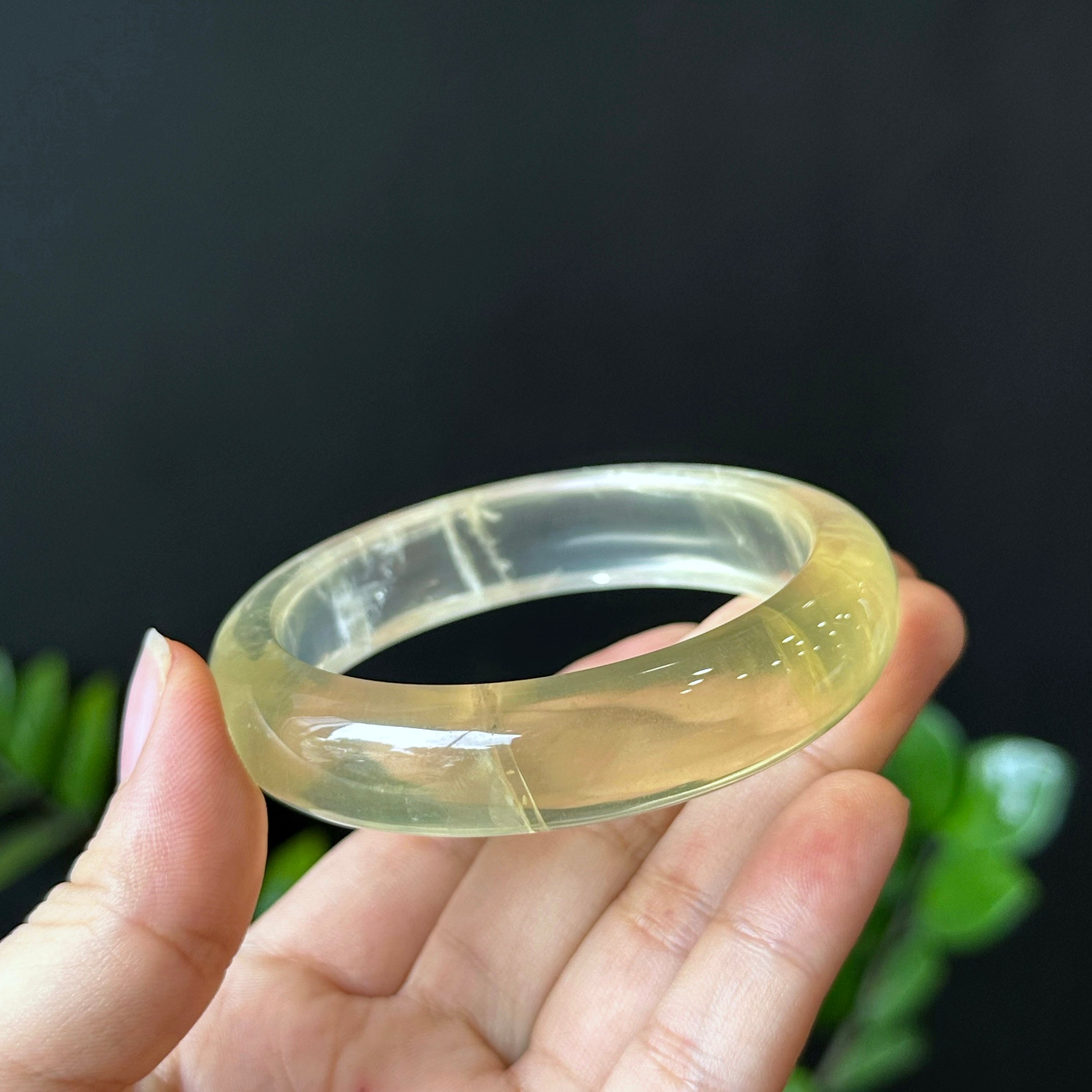 Beautiful and Natural Citrine Bangle Mountain Jade