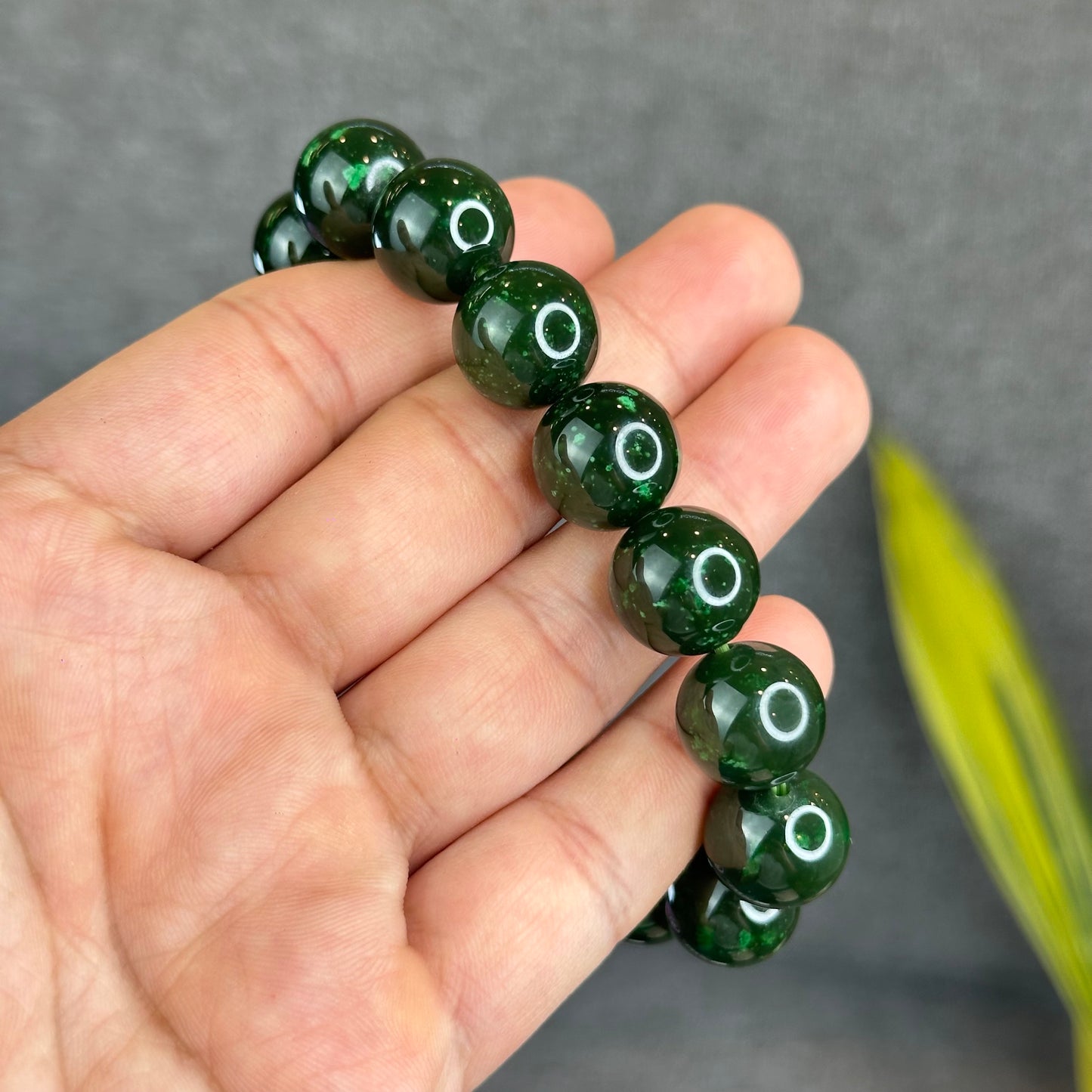 Natural Nephrite Jade High Quality Bracelet Size 14 mm VIP