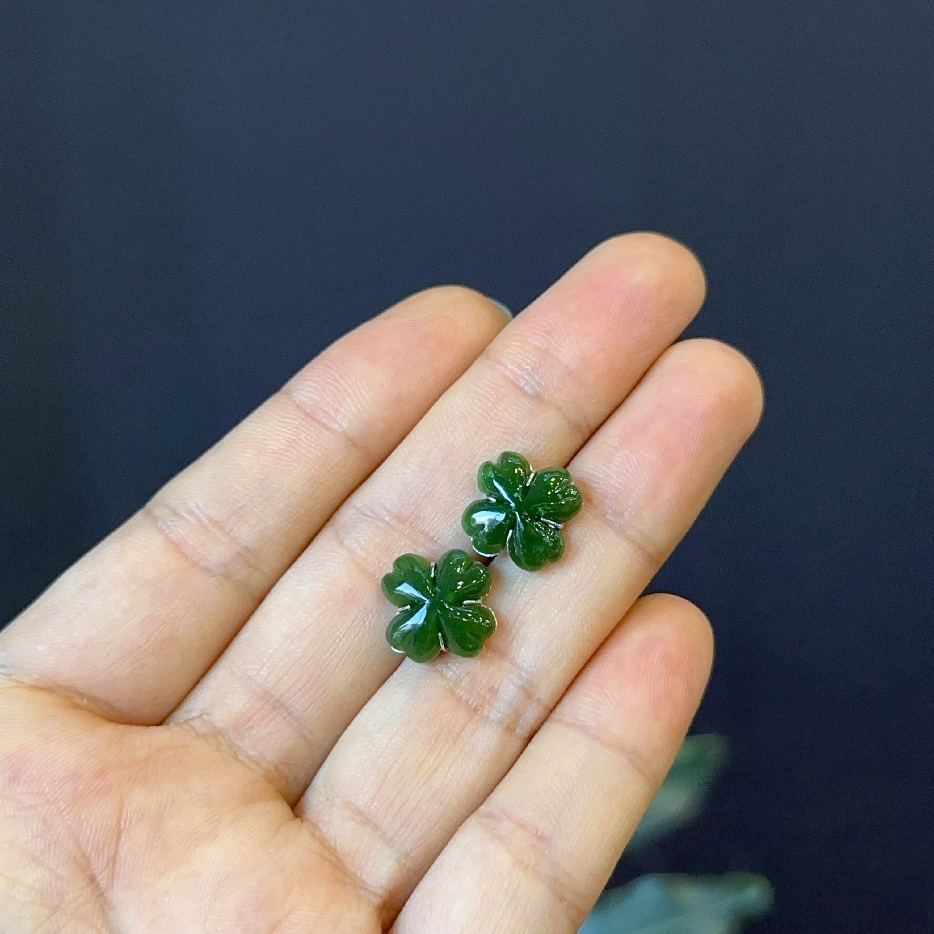 Nephrite jade store earrings