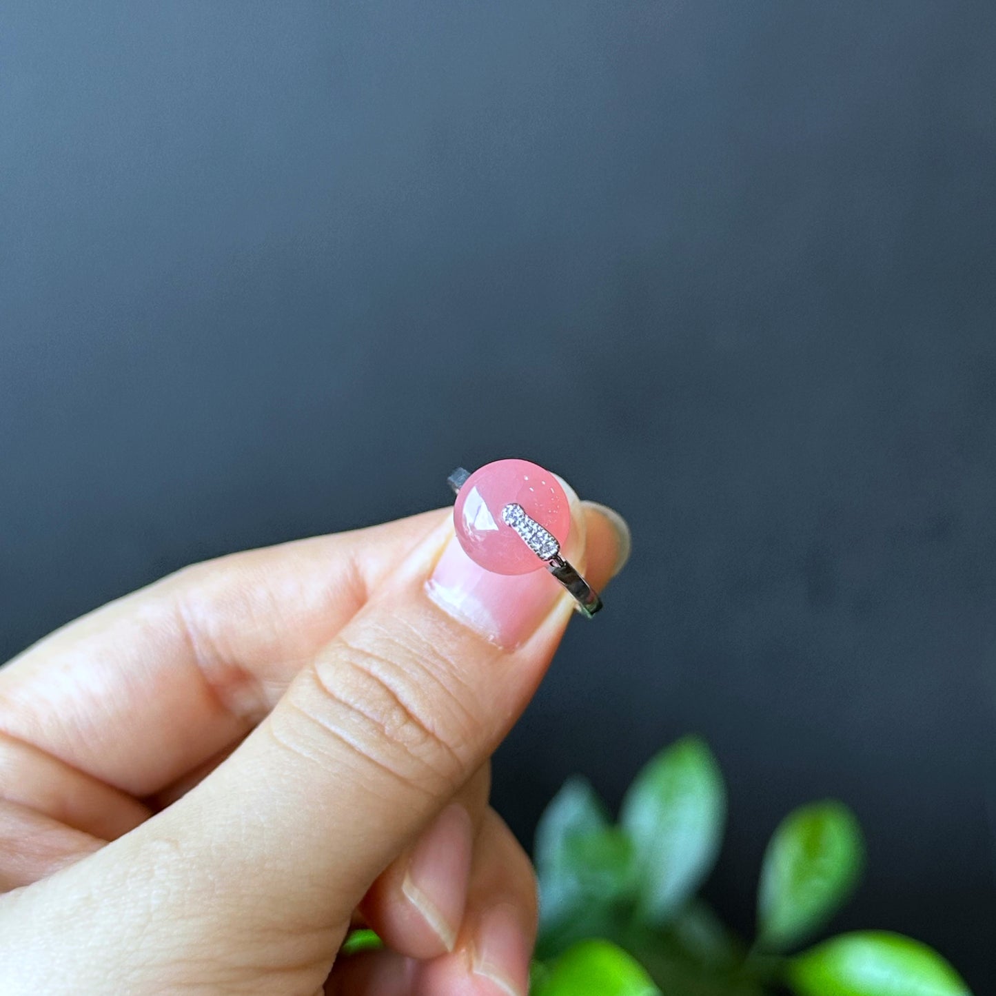 Bague Dong Dieu Rhodochrosite en Argent Taille 1.7