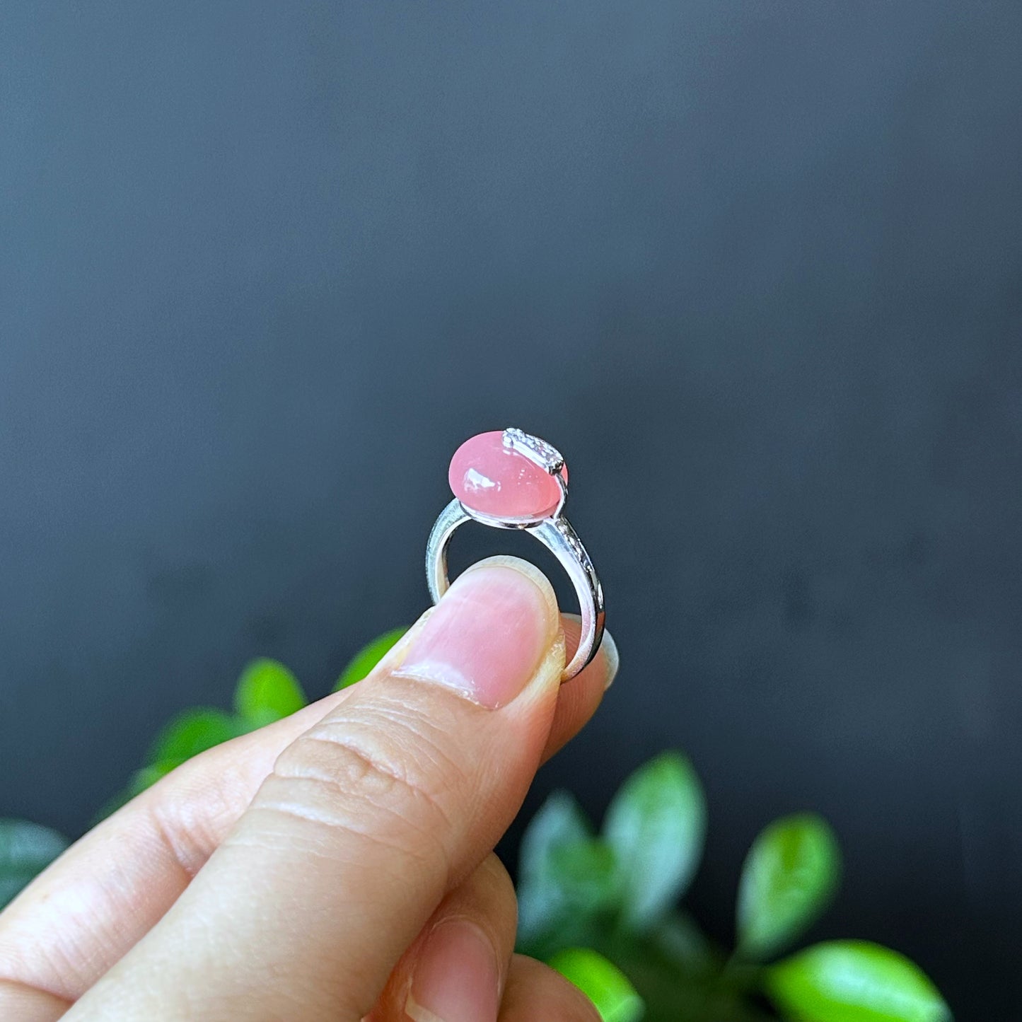 Bague Dong Dieu Rhodochrosite en Argent Taille 1.7