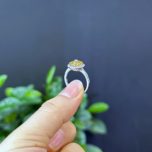 Bague Tourmaline Dorée Dong Dieu en Argent Taille 1.7