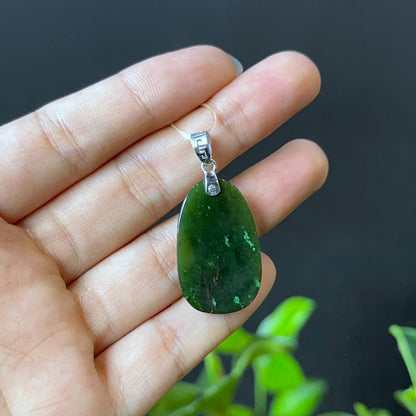 Pho Hien Protection Buddha Natural Nephrite Jade Pendant