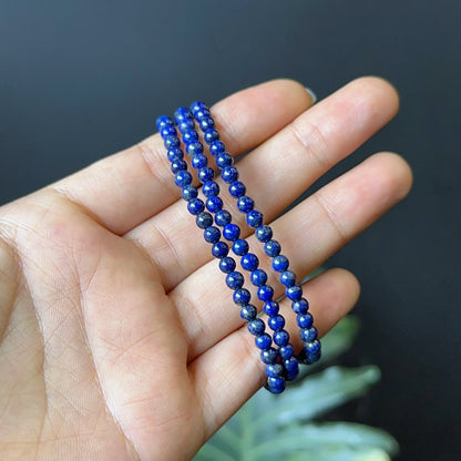 Lapis Lazuli Triplewrap Bracelet Size 4 mm