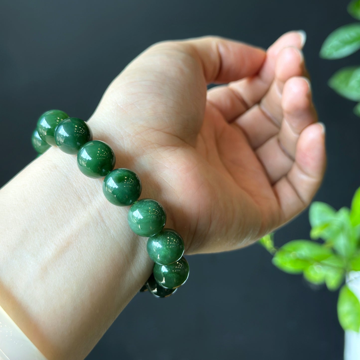 Nephrite Jade Bracelet Size 11-12 mm