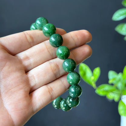 Nephrite Jade Bracelet Size 11-12 mm