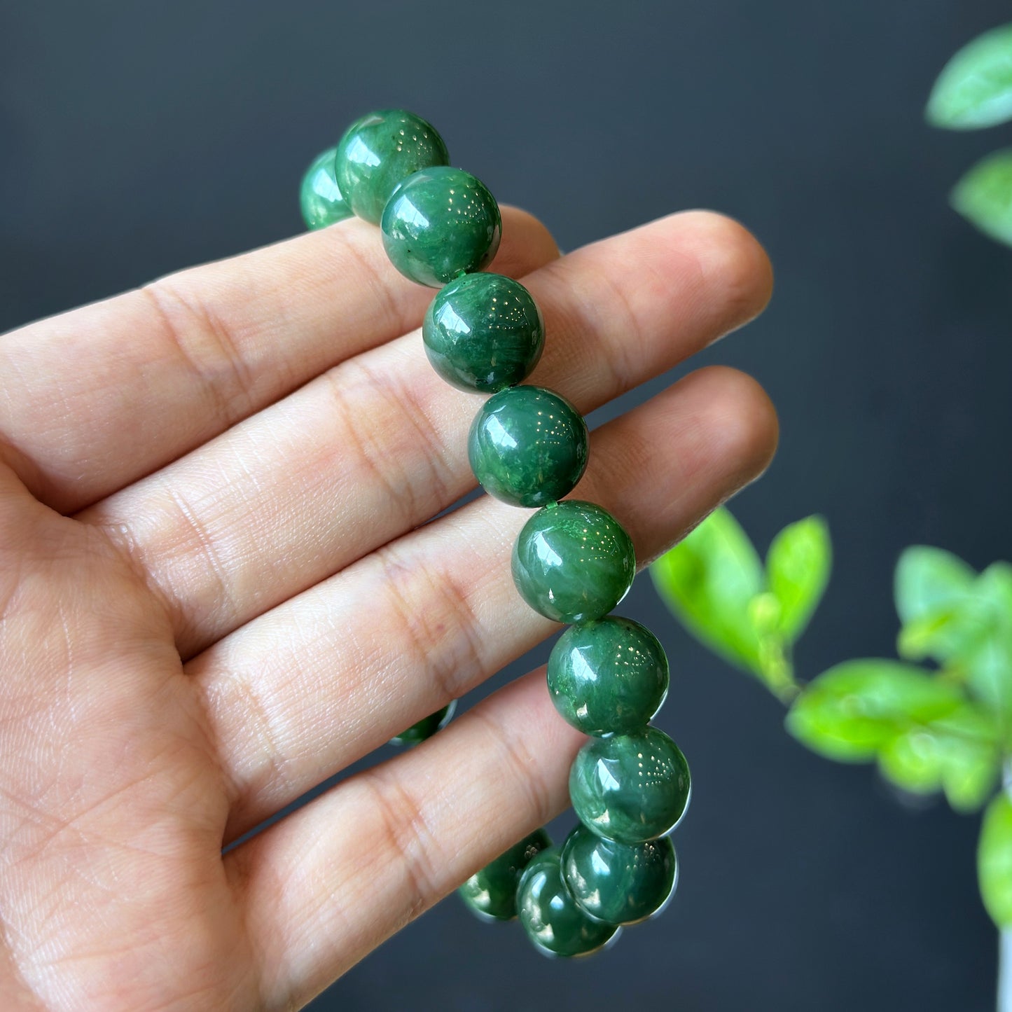 Nephrite Jade Bracelet Size 11-12 mm