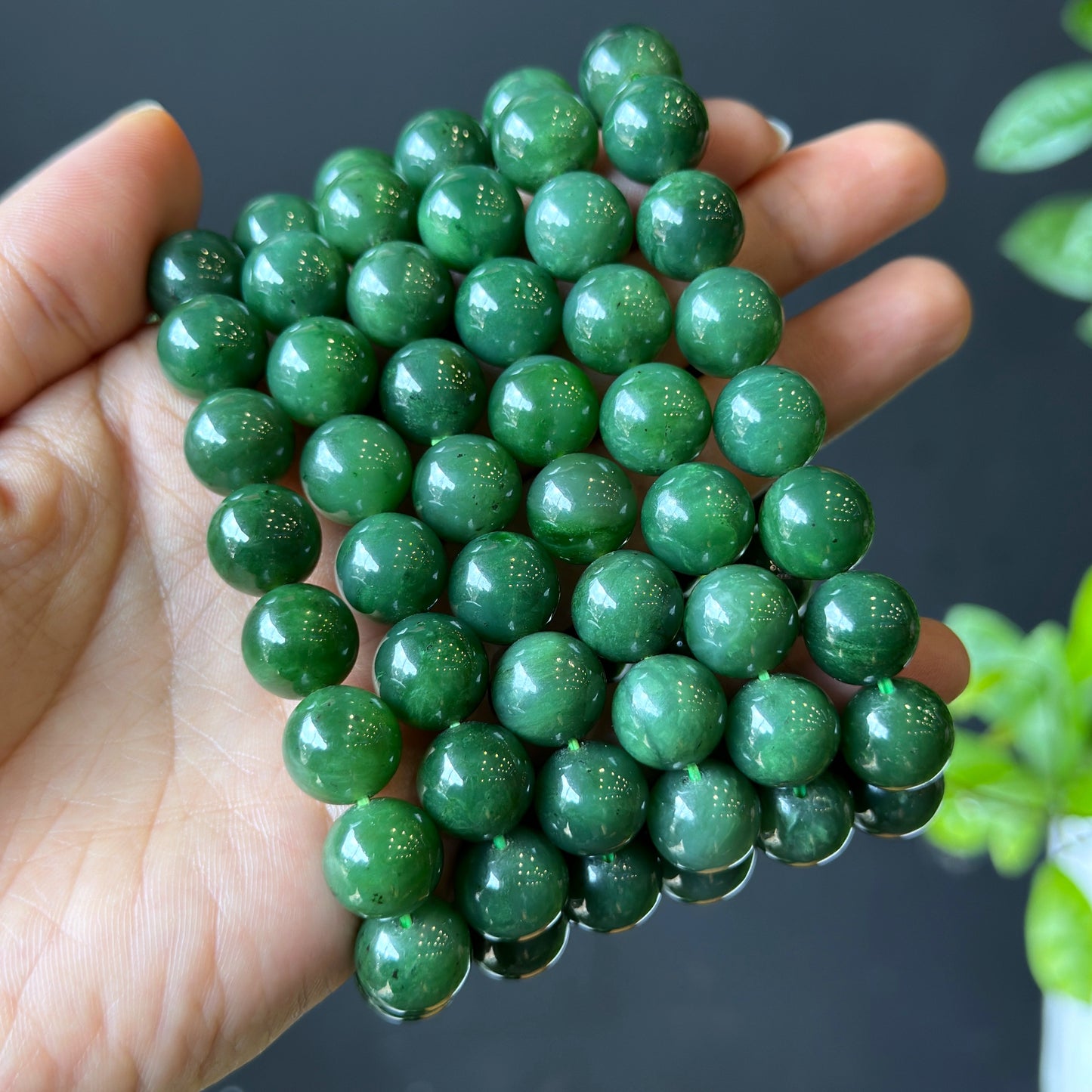 Nephrite Jade Bracelet Size 11-12 mm