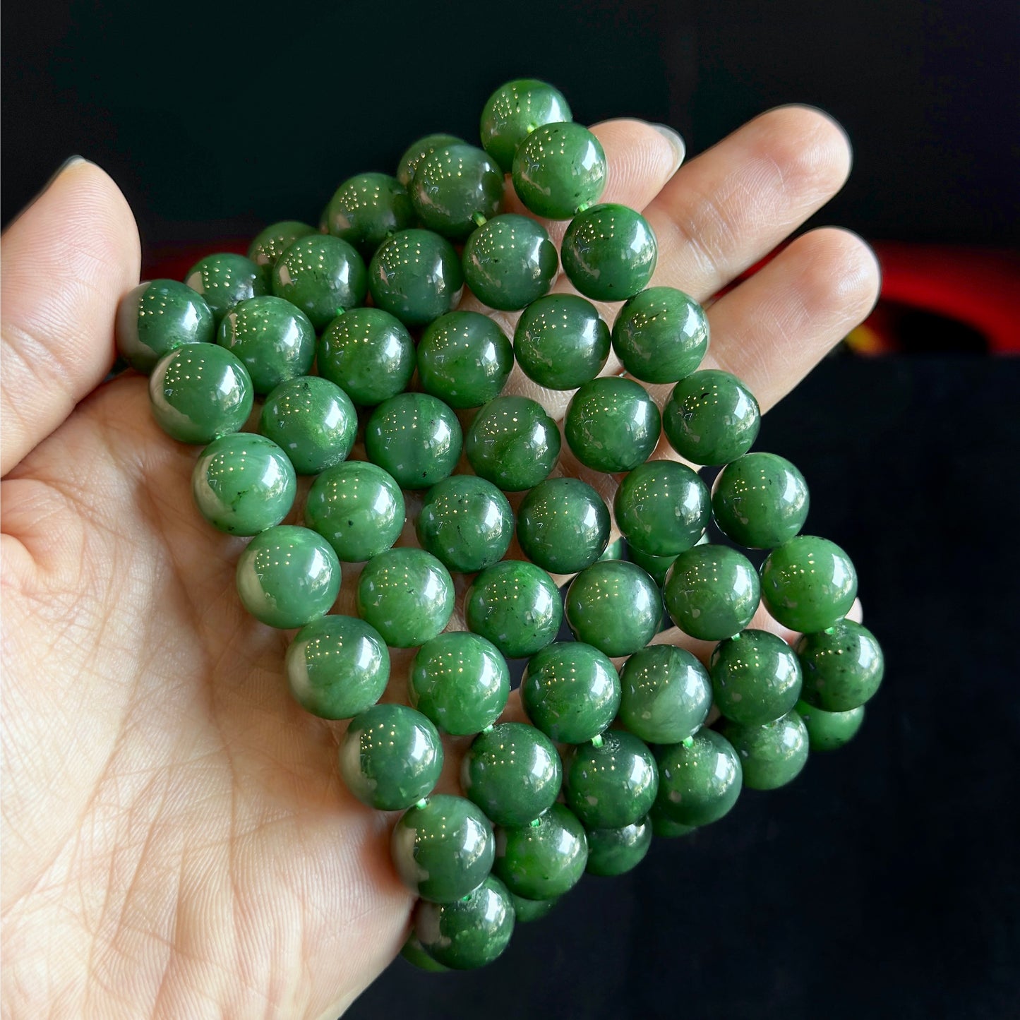 Nephrite Jade Bracelet Size 11-12 mm