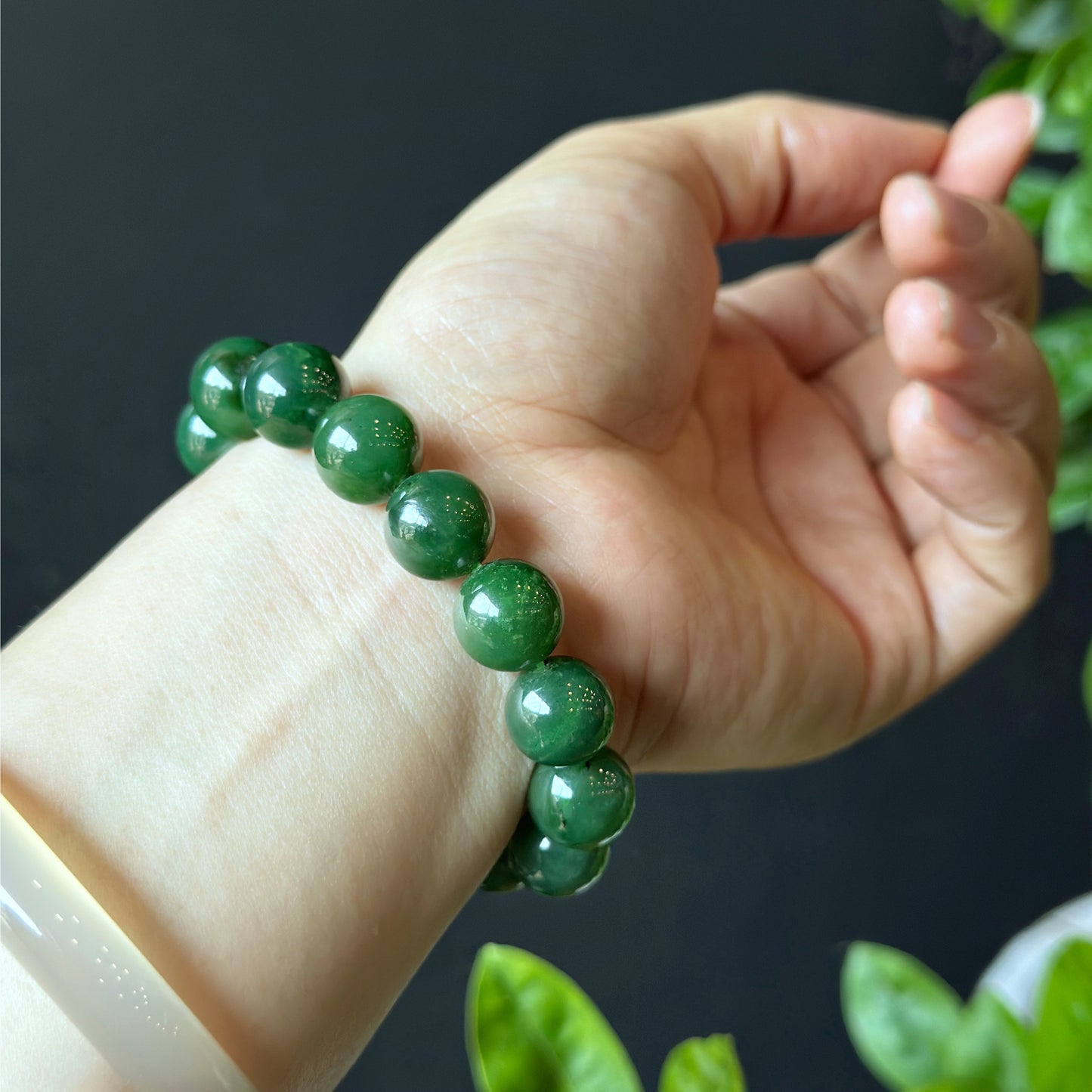 Nephrite Jade Bracelet Size 11-12 mm