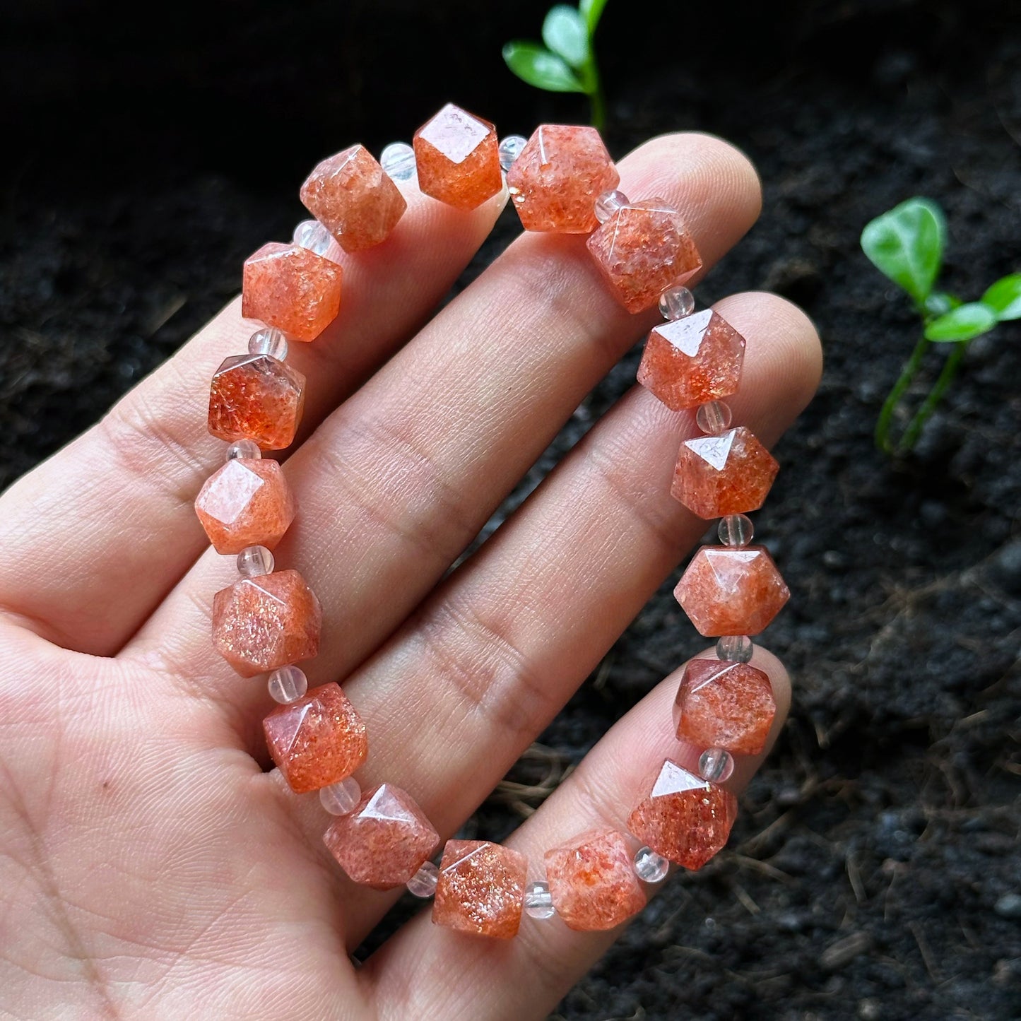 Sunstone Bracelet Size 8-10 mm