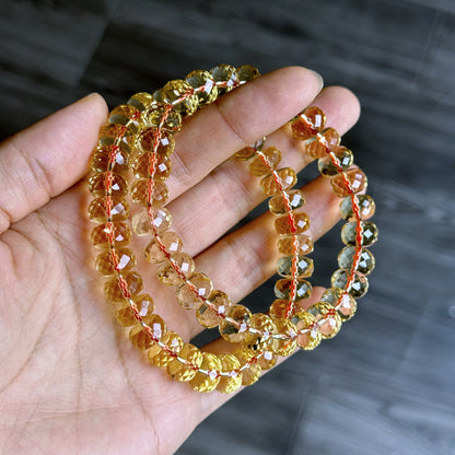 Natural Citrine Faceted Rondell Bracelet Size 10-11 mm VIP