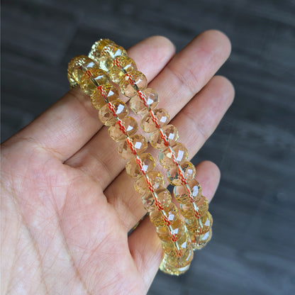 Natural Citrine Faceted Rondell Bracelet Size 10-11 mm VIP