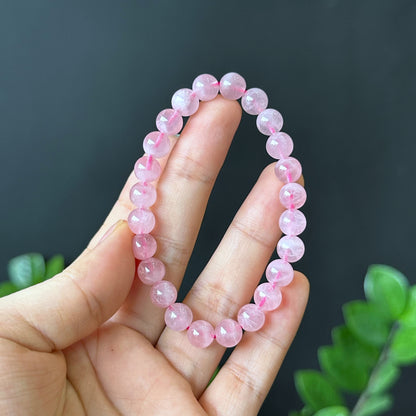 Natural Rose Quartz Bracelet Size 8 mm