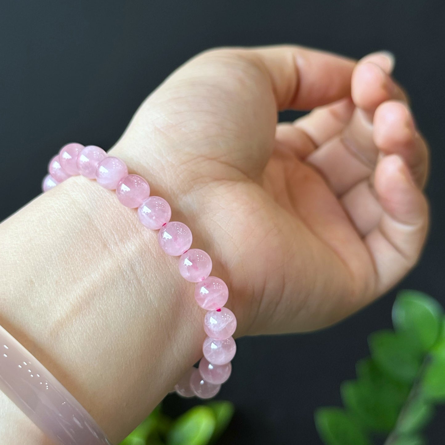 Natural Rose Quartz Bracelet Size 8 mm