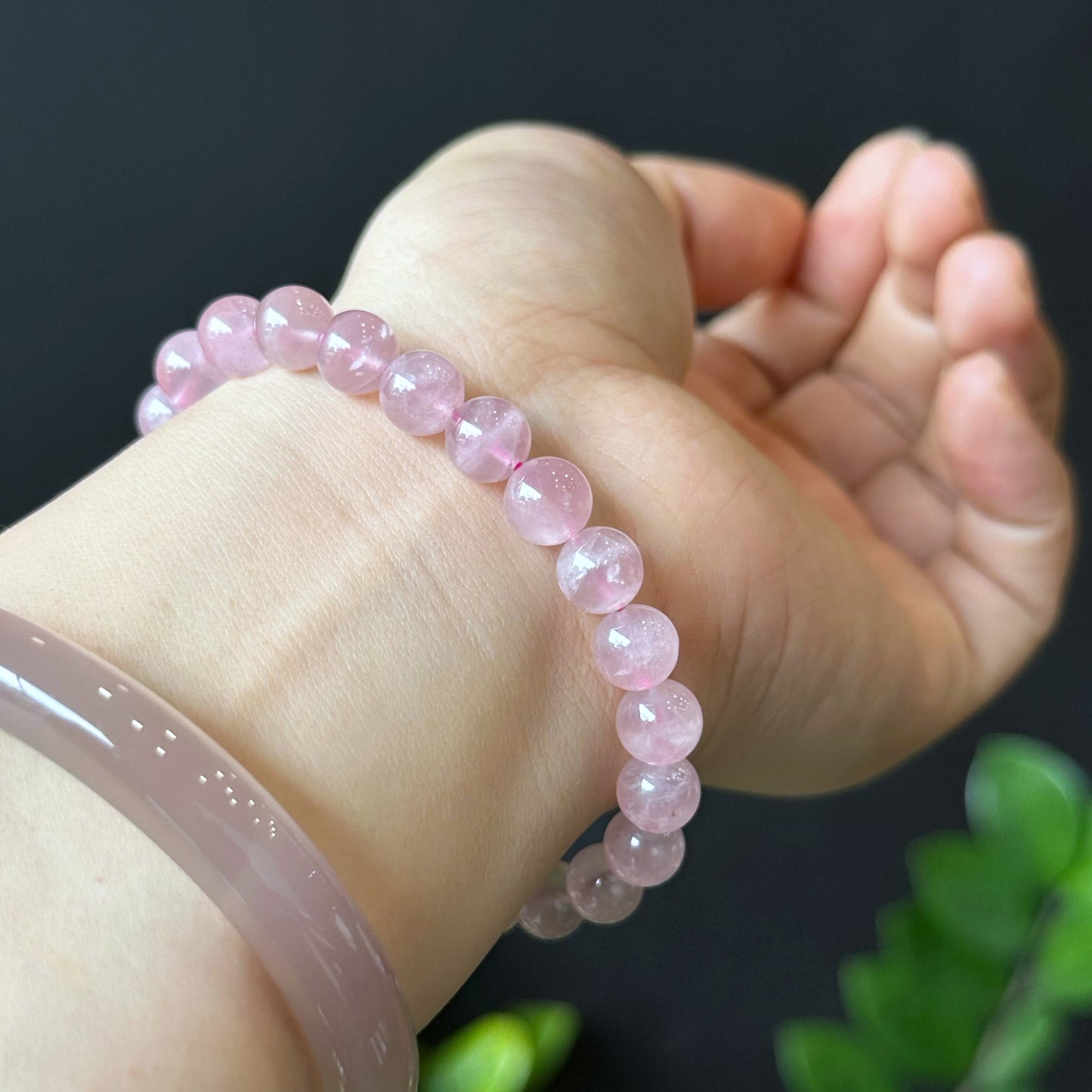 Natural Rose Quartz Bracelet Size 8 mm