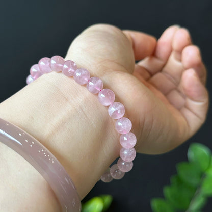 Natural Rose Quartz Bracelet Size 8 mm