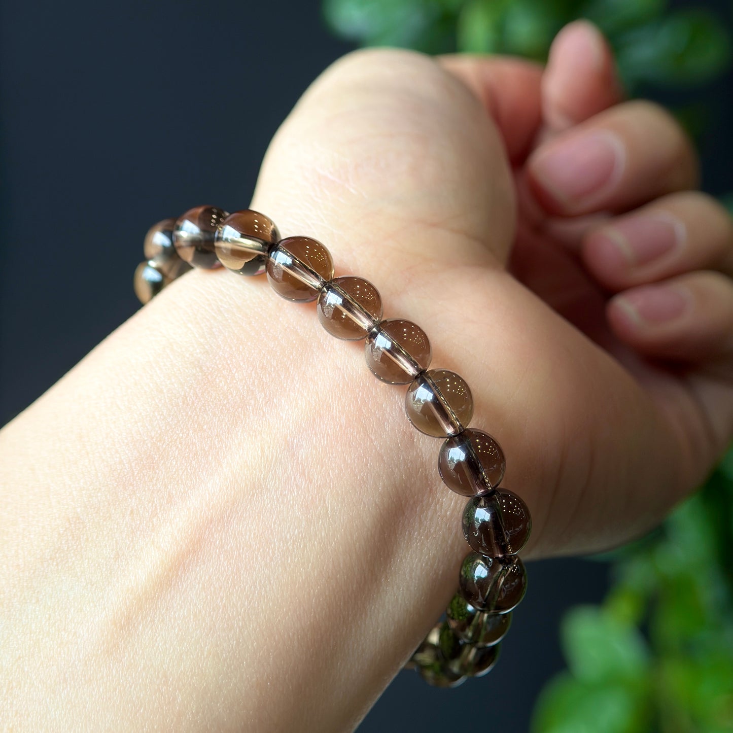 Natural Smokey Quartz Bracelet Size 8 mm
