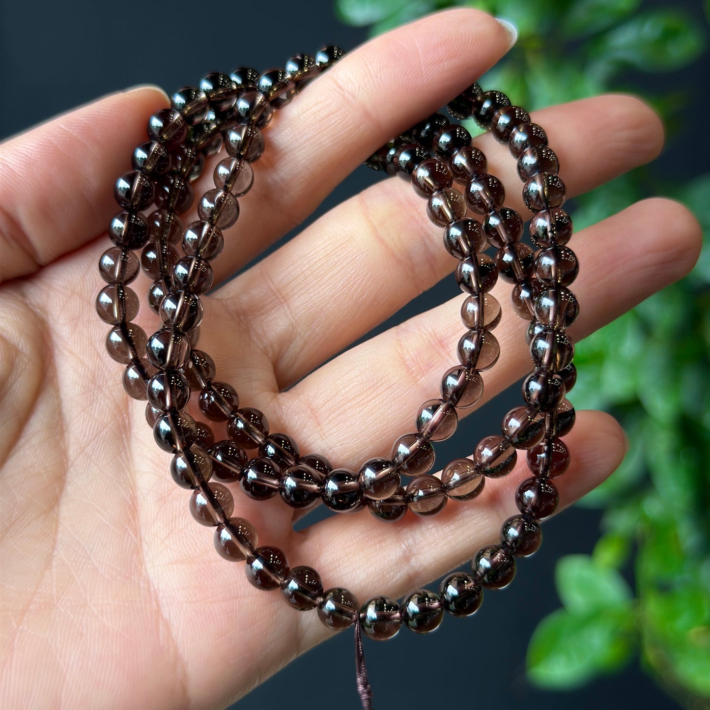 Natural Smokey Quartz Bracelet Size 6 mm