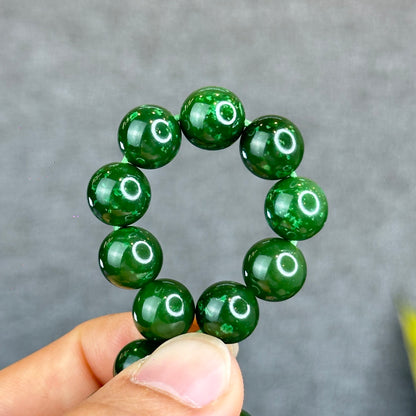 Natural Nephrite Jade Bracelet Size 10 mm - High Quality