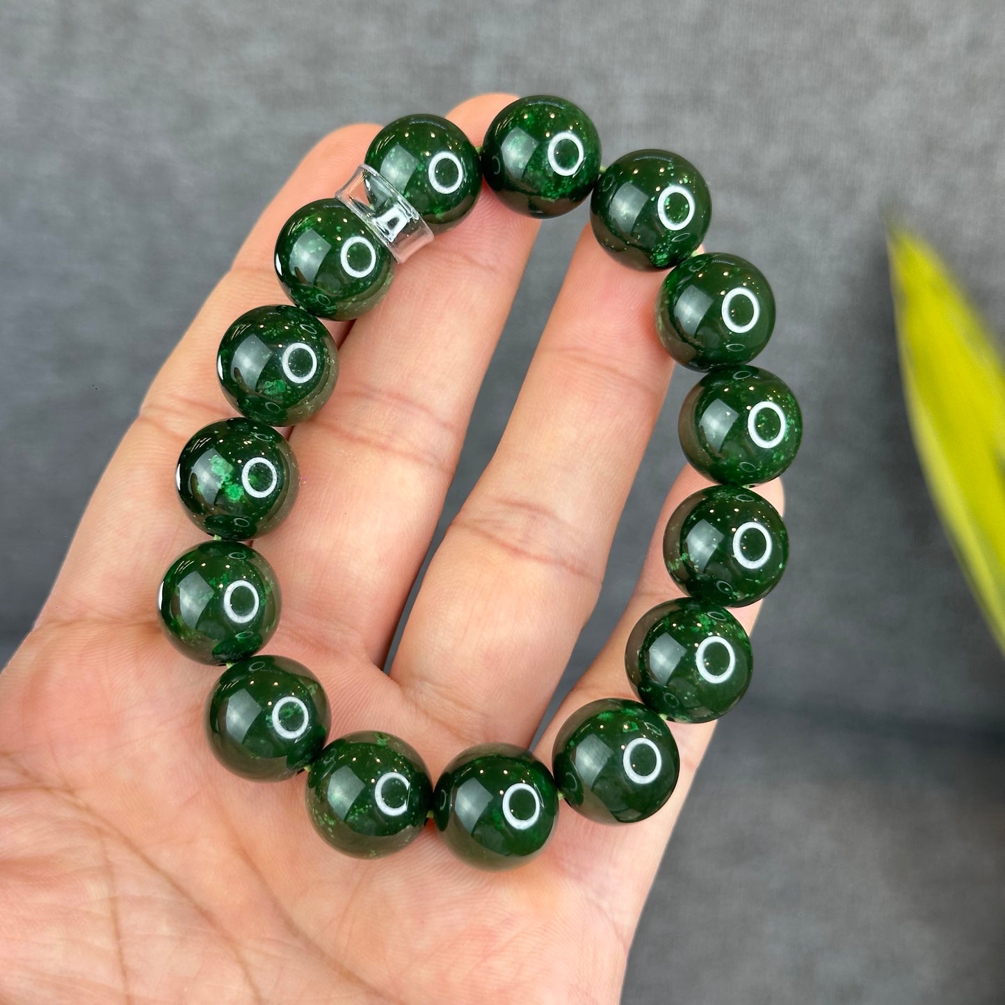 Natural Nephrite Jade High Quality Bracelet Size 14 mm VIP