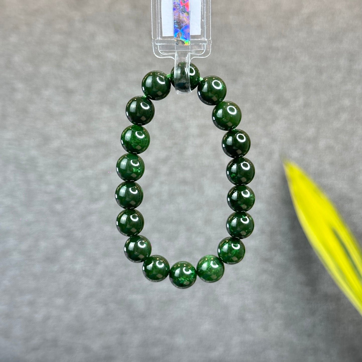 Natural Nephrite Jade Bracelet Size 10 mm - High Quality