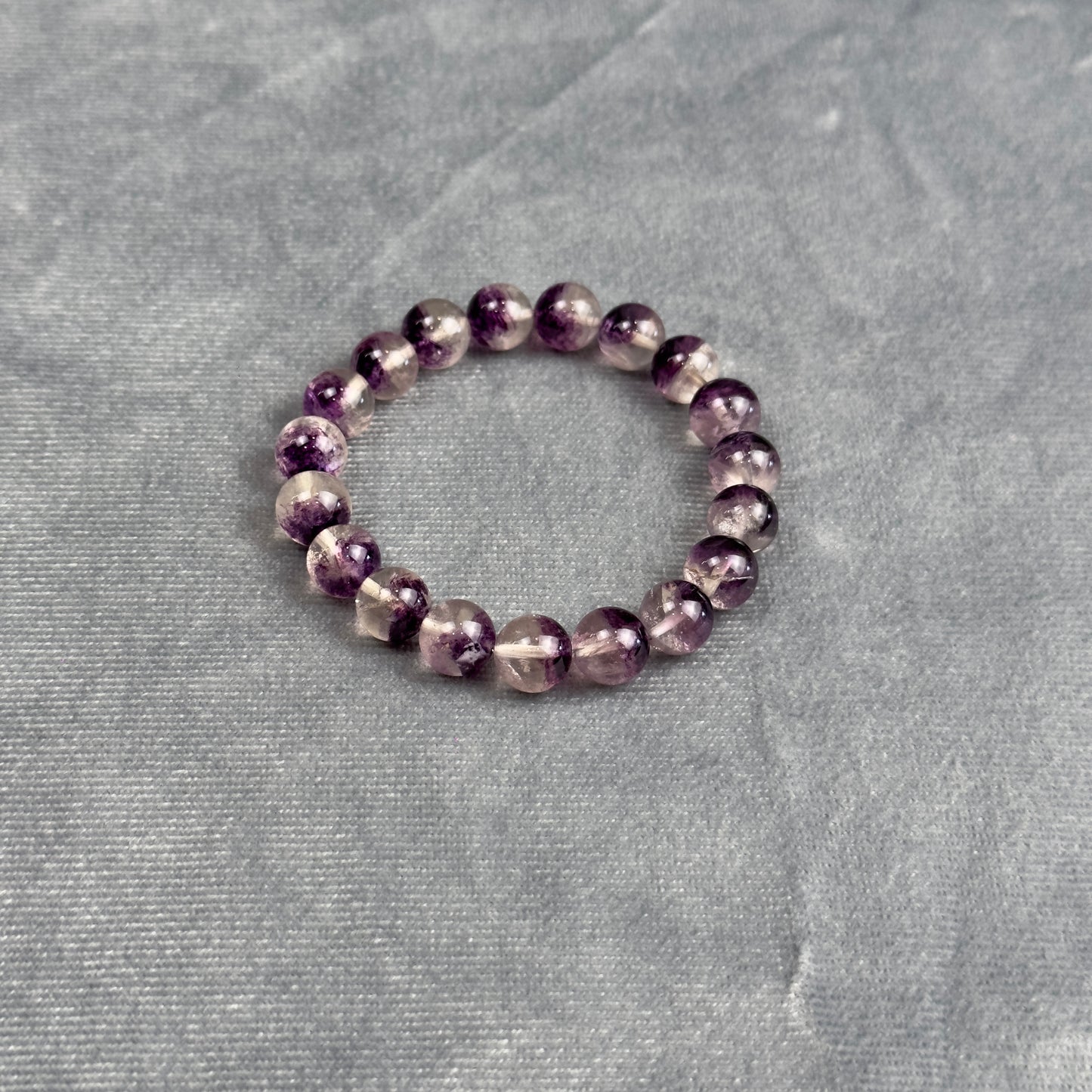 Fluorite violette des États-Unis dans des bracelets à quartz taille 10,5 mm