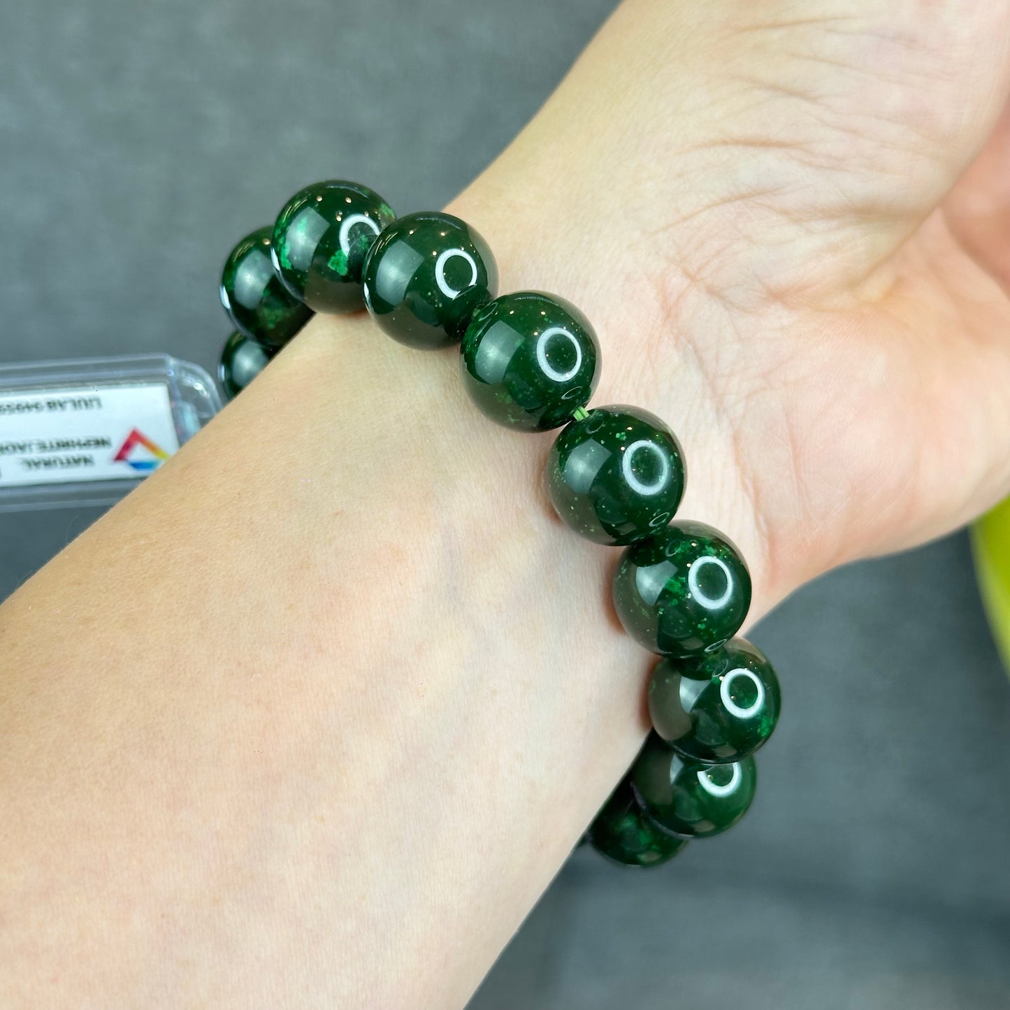 Natural Nephrite Jade High Quality Bracelet Size 14 mm VIP