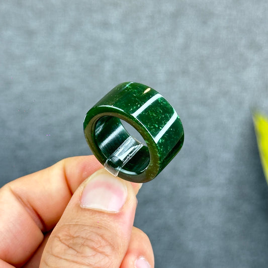 Natural Nephrite Jade High Quality Ring Size 1.9