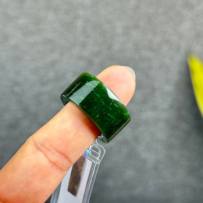 Natural Nephrite Jade High Quality Ring Size 1.9