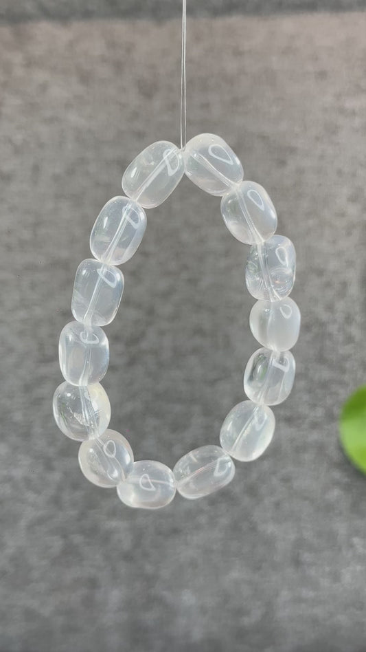 Natural Clear Quartz Free Form Lu Thong Bracelet