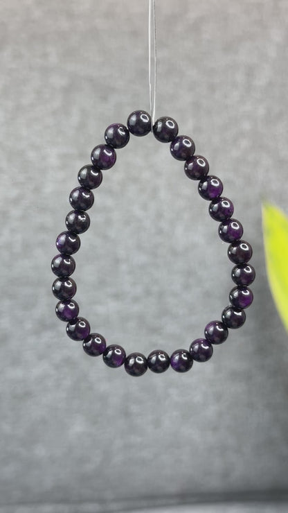 Natural Purpurite Bracelet Size 7 mm