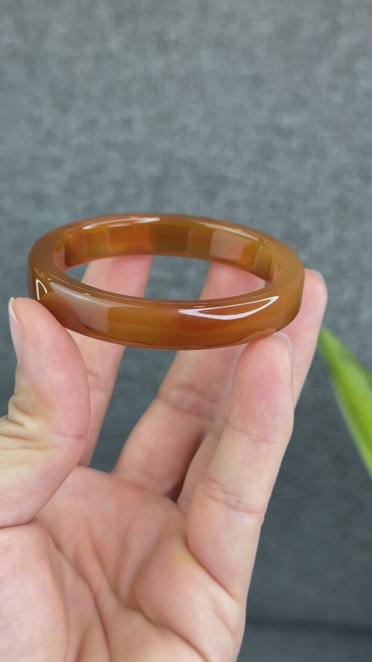 Natural Agate Bangle Square Style Size 54 mm