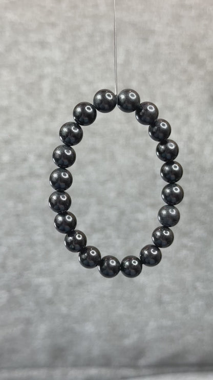Natural Shungite Bracelet Size 8 mm
