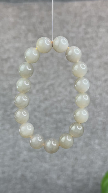 Natural Hetian Nephrite Jade Bracelet size 11.8 mm