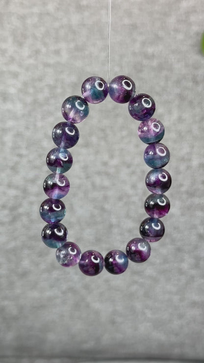 Natural Mermaid Fluorite Bracelet Size 11.2 mm