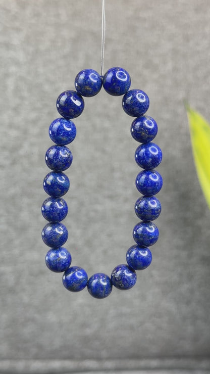 Natural Lapis Lazuli Bracelet Size 10.5 mm