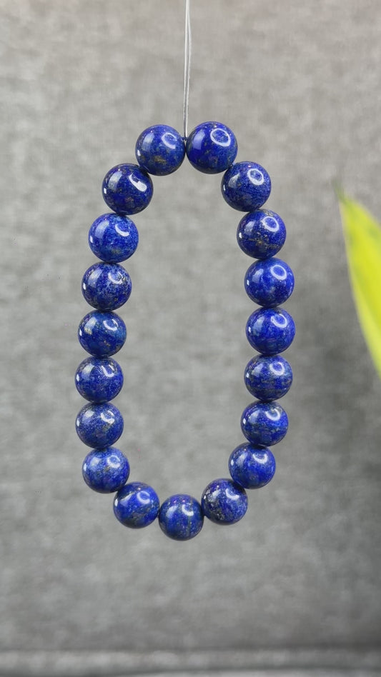 Natural Lapis Lazuli Bracelet Size 10.5 mm