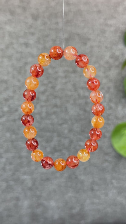 Natural Fire Quatz Bracelet Size 8.5 mm