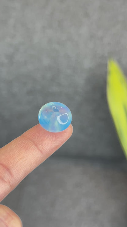 Natural Aquamarine Donut Charm