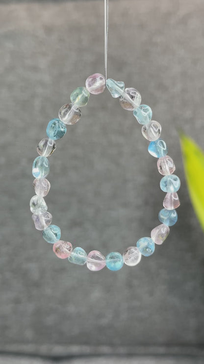 Freeform Natural Multi-Colour Morganite VIP Bracelet Size 7.5 mm