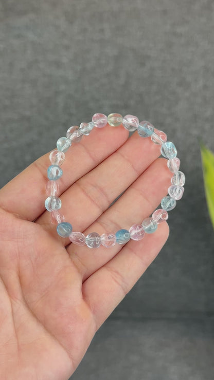Natural Freeform Multi-Colour Morganite VIP Bracelet Size 8 mm