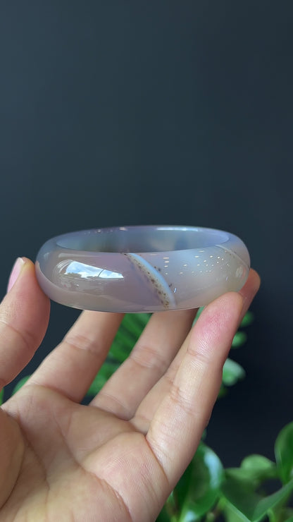 Bracelet Agate Style Feuille Taille 58 mm
