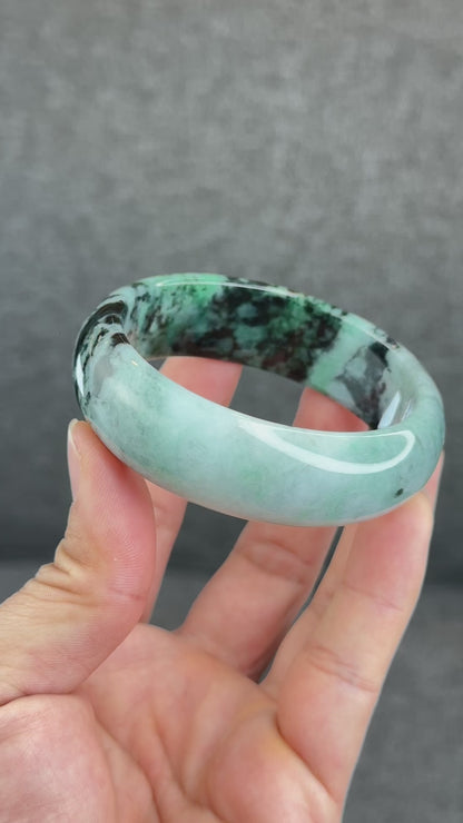 Bracelet Jadeite Jade Style Feuille Taille 58 mm