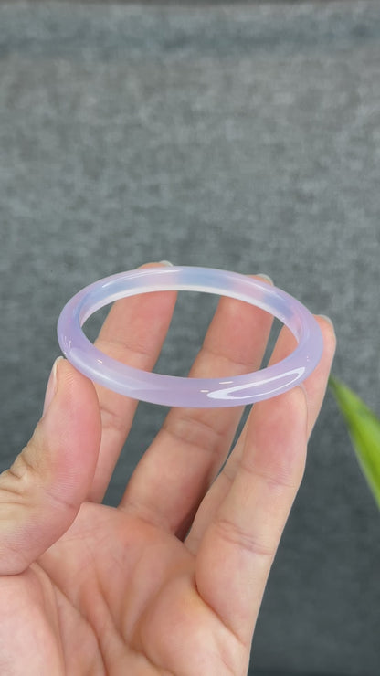 Natural Agate Bangle Leaf Style Size 52.6 mm