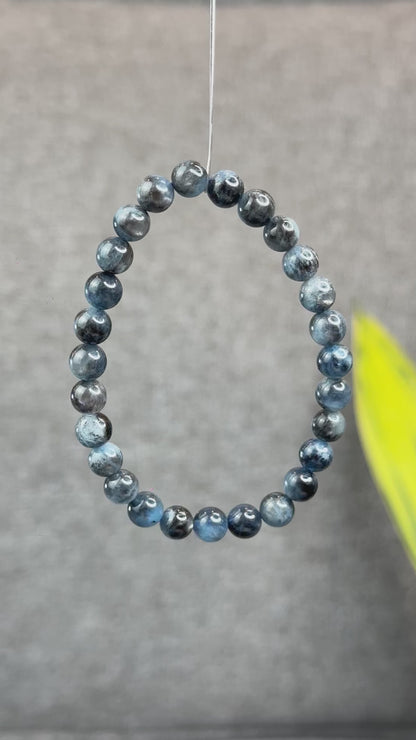 Natural Midnight Aquamarine Bracelet Size 6.5 mm