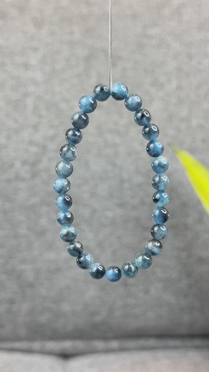 Natural Midnight Aquamarine Bracelet Size 7 mm
