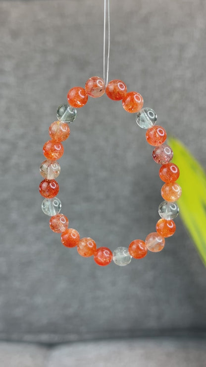 Natural Arusha Golden Sunstone Bracelet Size 7.5 mm - High Quality