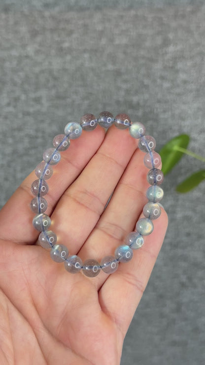 Natural Translucent Labradorite Bracelet Size 7.5